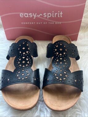 🆕 Easy Spirit Brixton 3 Sandals Black Women’s Size 11